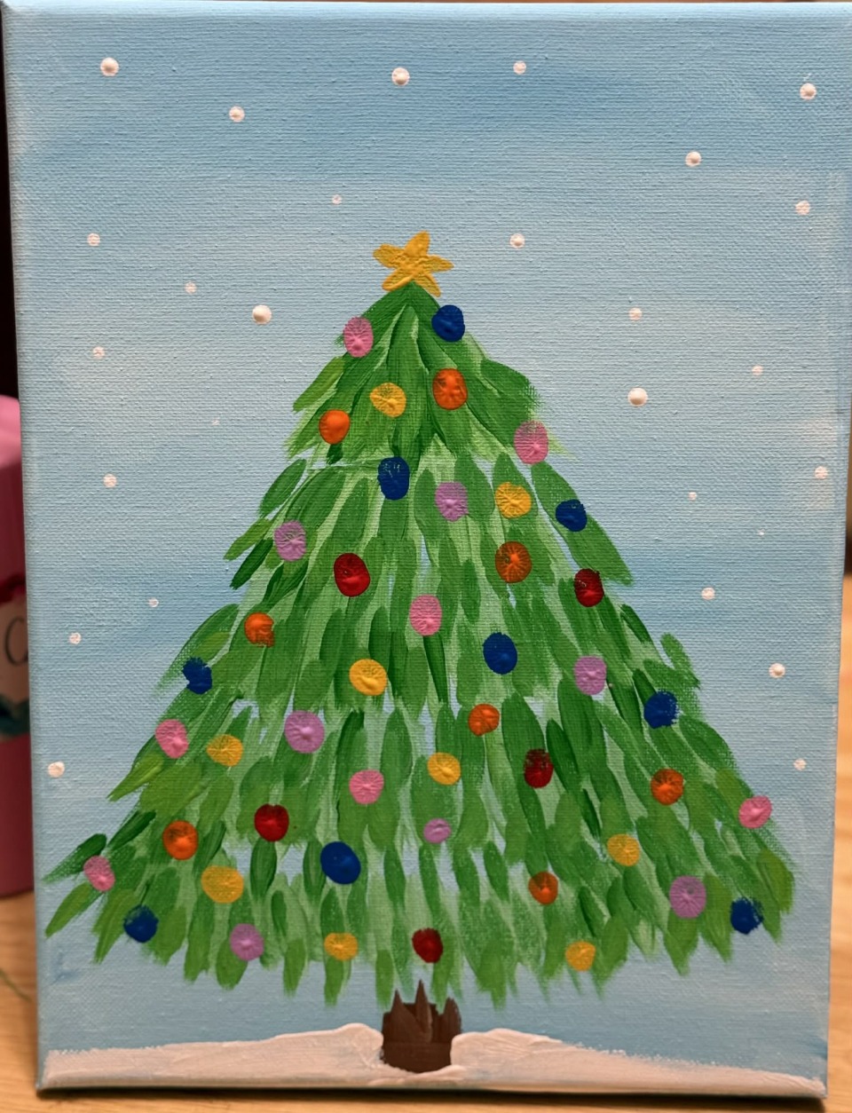 Featured image for Kids Christmas Canvas Painting Class