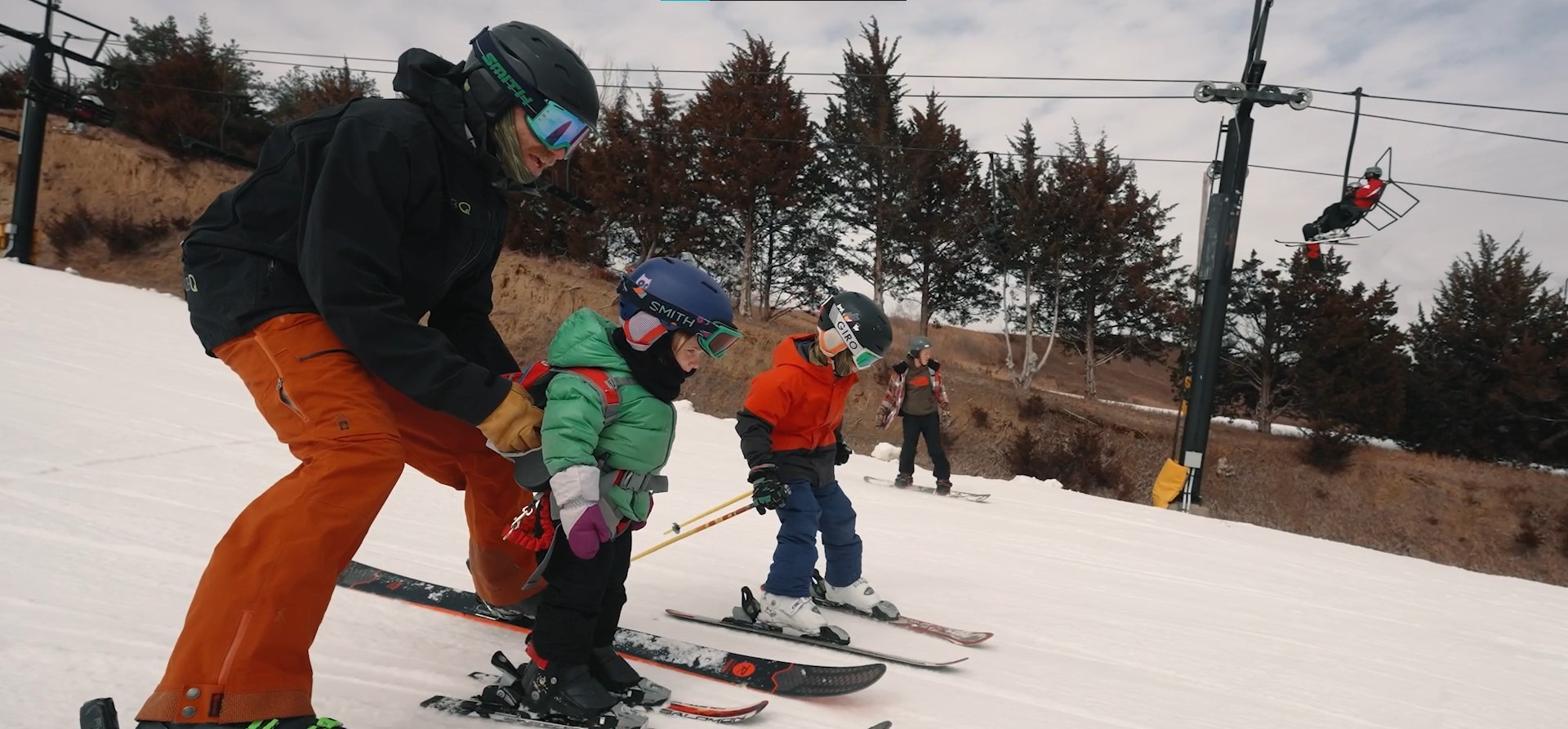 Children skiing at Mt Crescent