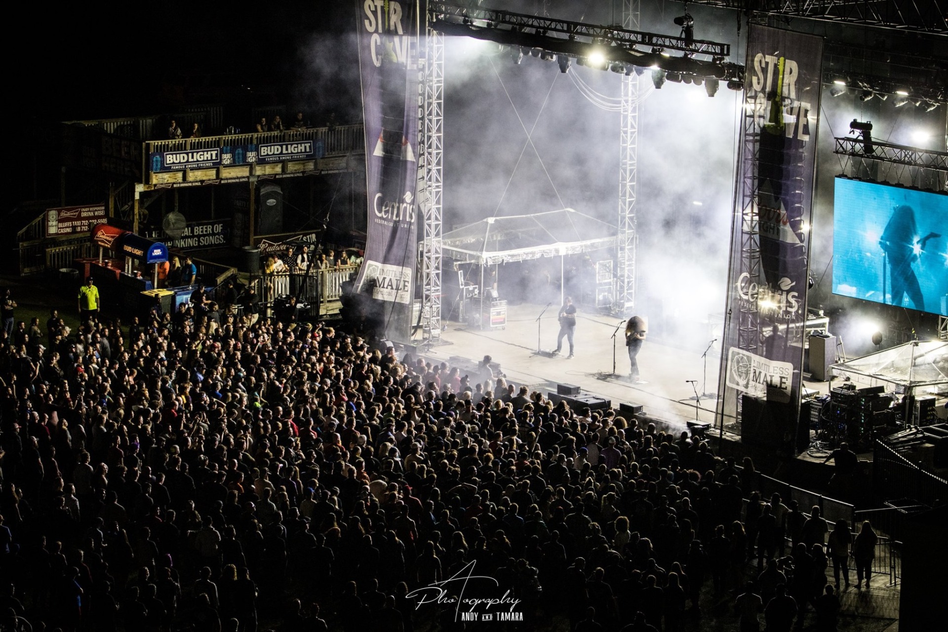 Packed crowd at a concert at Stir Concert Cove